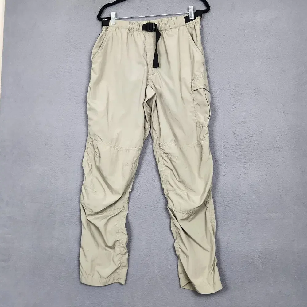 The North Face Pants Mens 32x30 Beige Cordura Nylon Hiking Cargo Stow Belted